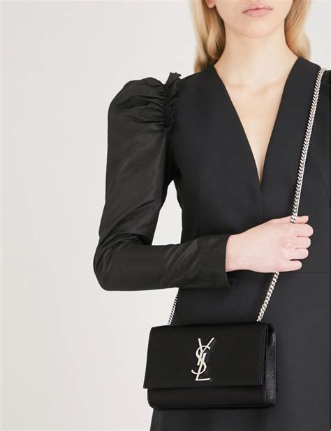 borsa pelle nera yves saint laurent|borse st laurent.